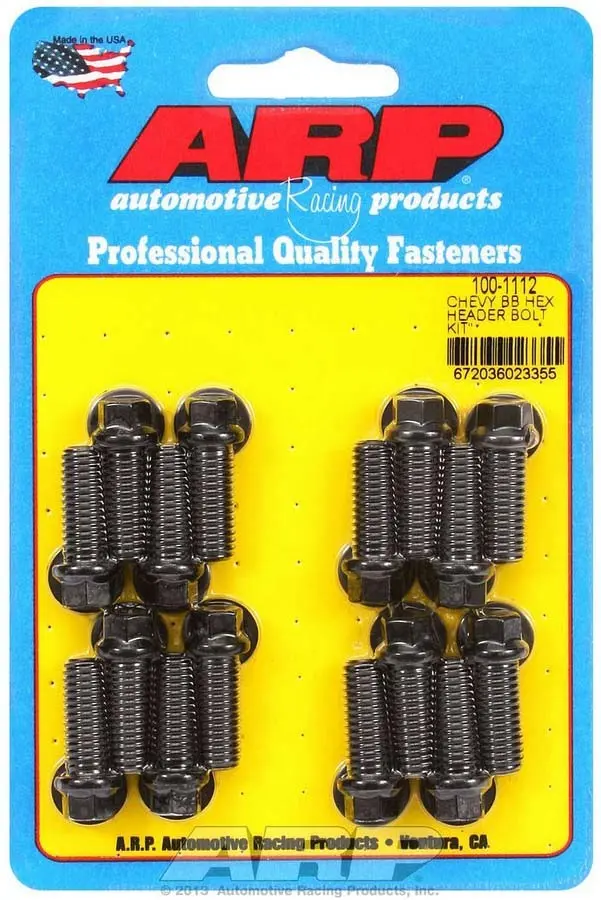 Arp 16-Piece Header Bolt Kit – 3/8" X 1" Hex Flange Bolts (Grade 8, 6-Point) 1