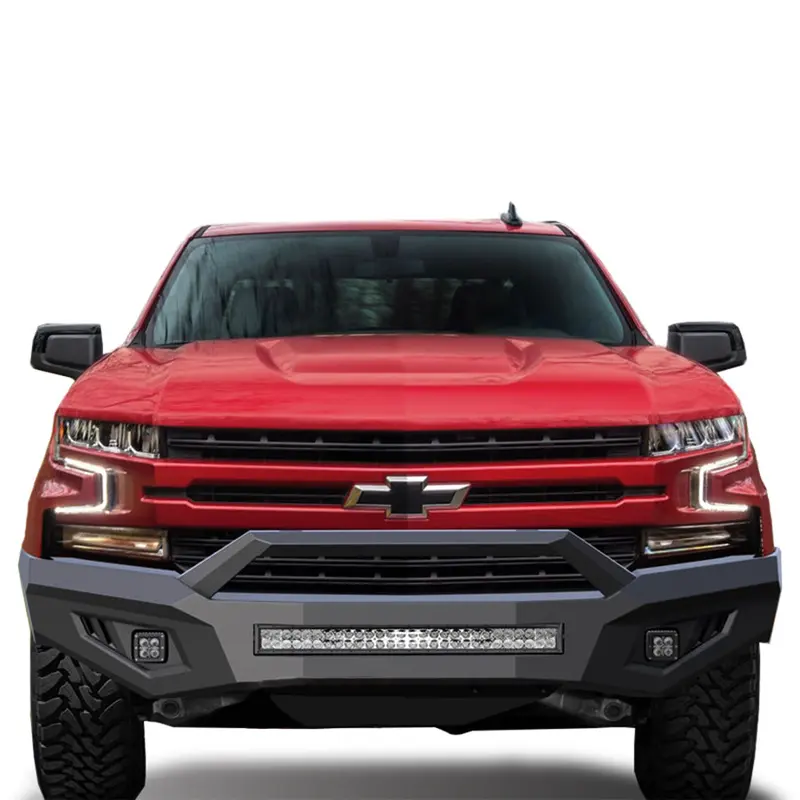 Black Horse Off-Road Afb-Si19 Matte Black Steel Armour Ii Front Bumper For Trucks And Suvs 1