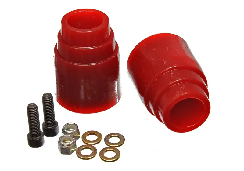 Energy Suspension 9.9155R Red Rear Bump Stop Kit – Performance Polyurethane (2 Per Set) 1