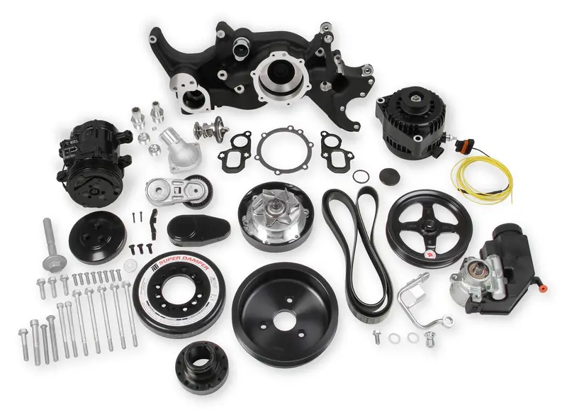 Holley 20-200Bk Lt Mid-Mount Accessory Drive Kit – Black Finish 1
