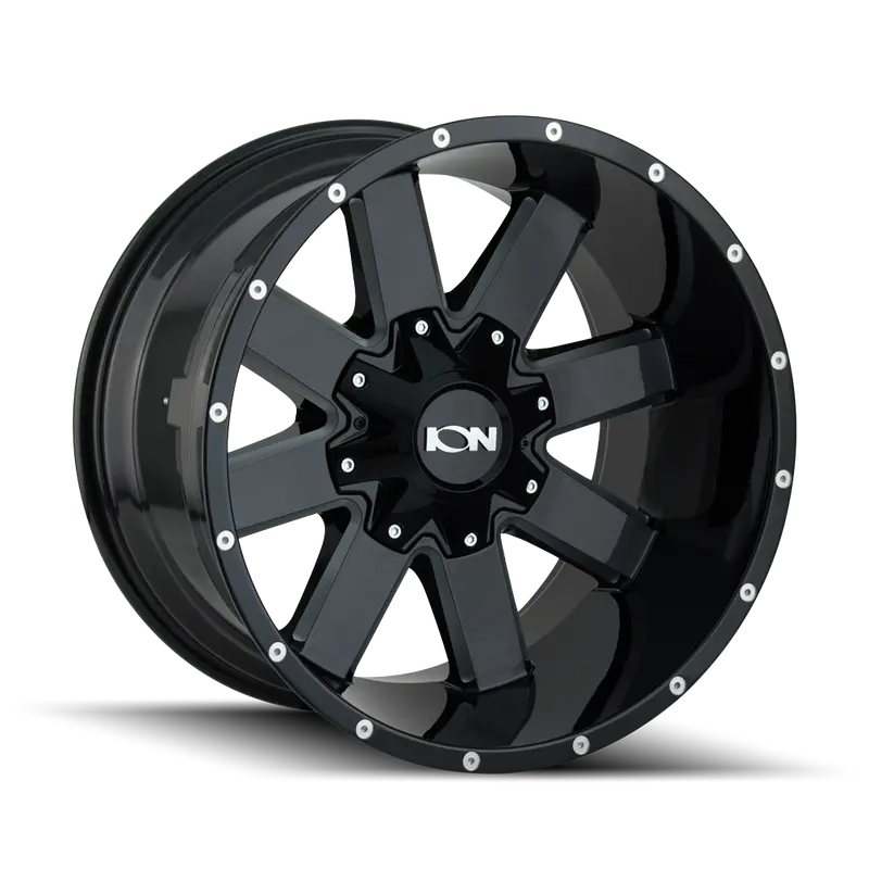 Ion 141 Gloss Black/Milled Spoke Wheel – 17X9 Inch, 6X135/6X139.7Mm Bolt Pattern 1