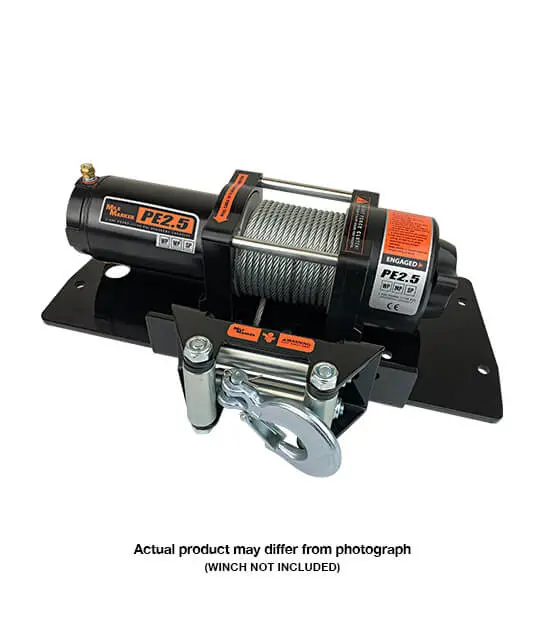 Mile Marker Black Powder-Coated Winch Mount For 2008–2014 Polaris Rzr 800 1