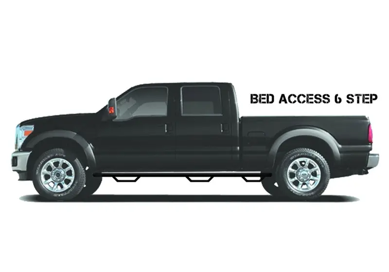 N-Fab Podium Lg-W2W Bed Access Steps With 3-Step Design For 1999–2016 Ford F-250/F-350 Crew Cab (6'9") - Hpf99105Cc-6-Tx 1