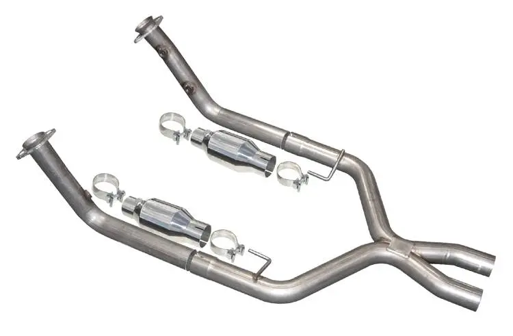 Pypes Xfm26M Stainless Steel X-Pipe Exhaust Kit – 2.5" Intermediate Pipe With Metallic Catalytic Converters 1