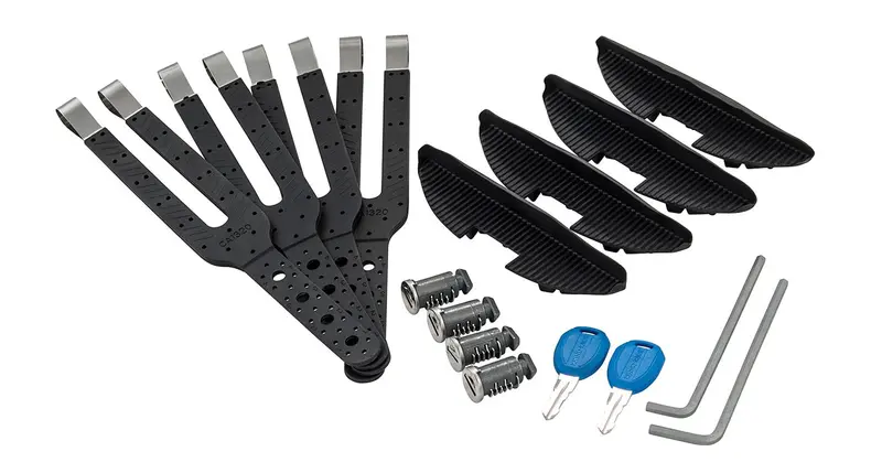 Rhino-Rack Ja7980 Vortex Stealth Roof Rack – Dual 905Mm Black Crossbars With Long Strap Hardware 1