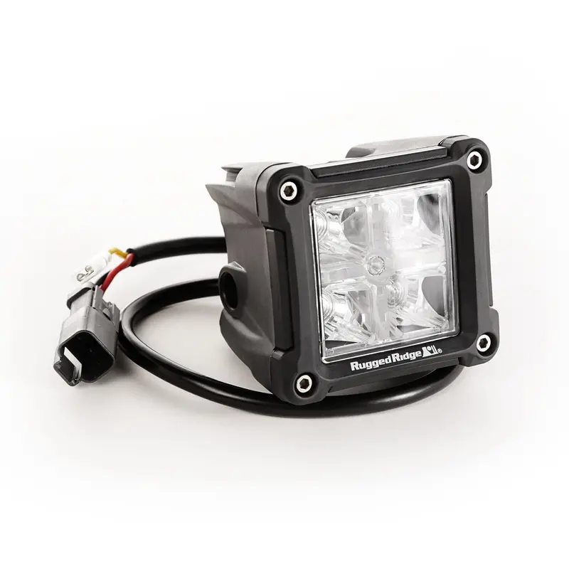 Rugged Ridge 15209.30 3-Inch Led Cube Light – Dual-Beam (Amber High / White Low) 1