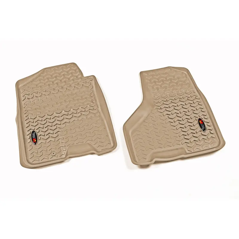 Rugged Ridge 83903.04 All-Terrain Front Floor Liners – Tan Pair 1