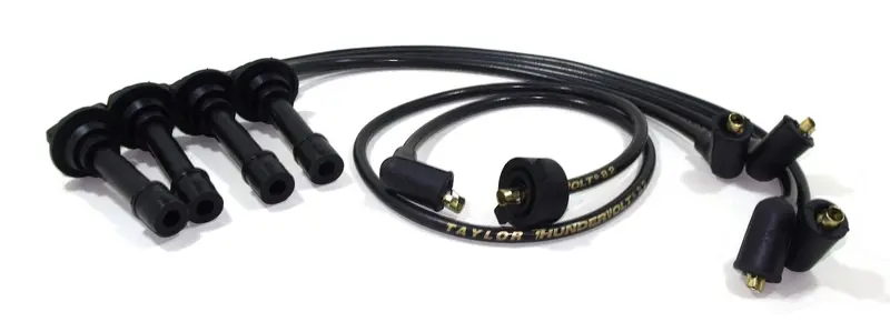 Taylor Cable 87004 Thundervolt 8.2Mm Oe-Style Ignition Wire Set – Black Jacket, Stock-Length, 9.5-Inch Plug Boots 1