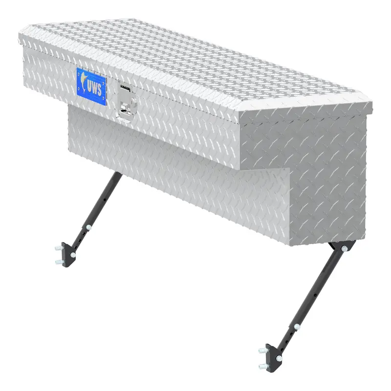 Uws Bright Aluminum Side-Mount Truck Toolbox – 48" With Space-Saving Legs 1